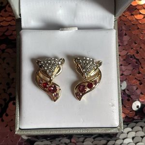 Sparkly fox earrings